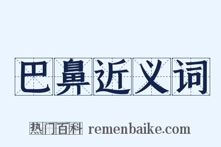 巴鼻近义词是什么意思的图片